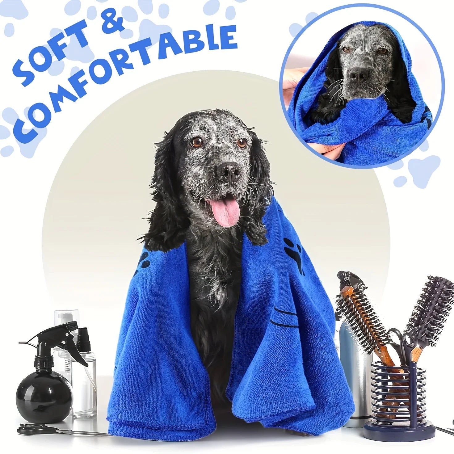 Super Absorbent Microfiber Pet Towel – Quick-Dry, Soft & Durable 1/3 pcs