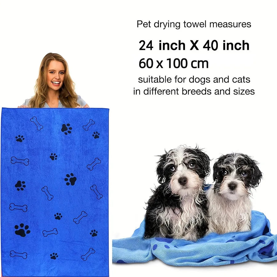 Super Absorbent Microfiber Pet Towel – Quick-Dry, Soft & Durable 1/3 pcs